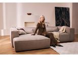 Ecksofa "PIARA mit Kedernaht, Cord, Leinenoptik o. Strukturstoff, Couch, L-Form", braun (hellbraun), B:267cm H:66cm T:167cm, 100% Polyester, LEGER HOME BY LENA GERCKE, Sofas, Ecksofa, wahlweise Ottomane rechts/links, schwarze Füße, bequemer Sitzkomfort