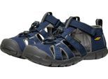 Sandale KEEN "SEACAMP II CNX", Jungen, Gr. 35, naval academy, drizzle, Synthetik, Schuhe Sandale