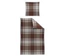 Bettwäsche IRISETTE "Alpaka 8456", rot, B/L: 155cm x 220cm, 1 Stk., 1 Stk., Flanell, B/L: 80cm x 80cm, 2 Stk., Flanell, Obermaterial: 100% Baumwolle, Bettwäsche, Bettwäsche, hochwertig