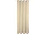 Vorhang WIRTH "Trondheim B", beige (natur), B:132cm H:365cm, Chenille, Polyacryl, Gardinen, Vorhang