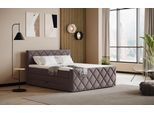 Boxspringbett COTTA "Tower inkl. Bettkasten, mit Keder in abgesetzter Farbe", charcoal, keder: anthrazit, B:161cm L:228cm, 100% POLYESTER (PES), Komplettbetten, Boxspringbett, in verschiedenen Breiten, Härtegraden und Farben erhältlich