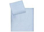 Kinderbettwäsche JULIUS ZÖLLNER "Wolkenbogen", blau, B/L: 80cm x 80cm, 1 Stk., 1 Stk., Renforcé, B/L: 35cm x 40cm, 2 Stk., Renforcé, Obermaterial: 100% Baumwolle, Bettwäsche, Kinderbettwäsche