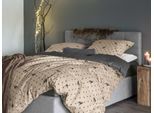 Wendebettwäsche IRISETTE "Panda 8395", beige (natur), B/L: 155cm x 200cm, 1 Stk., 1 Stk., Feinbiber, B/L: 80cm x 80cm, 2 Stk., Feinbiber, Obermaterial: 100% Baumwolle, Bettwäsche, Wendebettwäsche, kuschelig weiche Winterbettwäsche