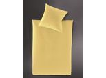 Bettwäsche IRISETTE "Lumen 8129", braun (honig), B/L: 155cm x 200cm, 1 Stk., 1 Stk., Interlock-Jersey, B/L: 80cm x 80cm, 2 Stk., Interlock-Jersey, Obermaterial: 100% Baumwolle, Bettwäsche, Bettwäsche, hochwertig und traumhaft weich