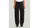 Cargohose G-STAR "Loose Cargohose", Damen, Gr. 24, dk schwarz, Obermaterial: 97% Baumwolle, 3% Elasthan, Hosen Cargohose