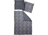 Wendebettwäsche ADAM "Flower Cuvée light", blau (dunkelblau), B/L: 155cm x 200cm, 1 Stk., 1 Stk., Renforcé, B/L: 80cm x 80cm, 2 Stk., Renforcé, Obermaterial: 100% Baumwolle, Bettwäsche, Wendebettwäsche, aus 100 % Bio-Baumwolle, 2 teilig - Bettwäsche Set