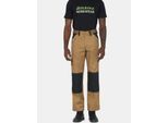 Arbeitshose DICKIES "Dickies Workwear Hosen EVERYDAY TROUSERS", Mädchen, Gr. 28x32, Länge 32, grün (khaki, schwarz), Obermaterial: 65% Polyester, 35% Baumwolle, Hosen Arbeitshose