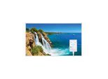 Heidenfeld Infrarotheizung HF-HP105, mit Bild, 16 Motive, 10 J. Garantie, Thermostat, Wandmontage (600 Watt, Wasserfall1)