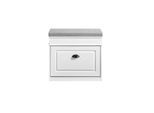 SoBuy Schuhbank mit 1 Schublade Weiß 61x24x51cm Funktional