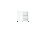 SoBuy Couchtisch mit 2 Türen Weiß 70x35x61cm Modern