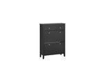 SoBuy Schuhschrank mit 1 Schublade Schwarz 80x25x108cm Nordisch