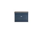 SoBuy Schuhbank mit 1 Tür Blau 75x24x51cm Funktional