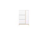 SoBuy Schuhschrank mit 3 Türen Holzfarbe 80x34x122,1cm Minimalistisch