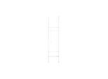 SoBuy Garderobenständer mit 1 Ablage Weiß 80x27x300cm Funktional