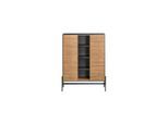 SoBuy Sideboard mit 1 Tür Schwarz 8892x40x119cm Industriell