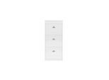 SoBuy Schuhschrank mit 3 Türen Weiß 53,01x24x116,99cm Modern