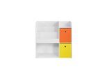 SoBuy Kinderregal mit 2 Schubladen Weiß 35x56,01x88,01cm Funktional