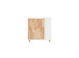 SoBuy Waschbeckenunterschrank mit 2 Türen Weiß 60x30x60cm Funktional