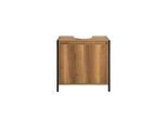 SoBuy Waschbeckenunterschrank mit 2 Türen Dunkelbraun 30x59,99x59,99cm Funktional
