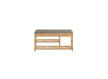 SoBuy Schuhbank mit 2 Schubladen Holzfarbe 90x30x45cm Klassisch