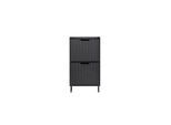 SoBuy Schuhschrank mit 2 Türen Schwarz 19x50,01x89,99cm Modern