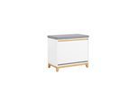 SoBuy Schuhbank mit 1 Tür Holzfarbe 60x34x55cm Modern