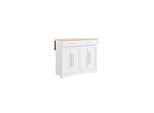 SoBuy Kücheninsel mit 2 Schubladen Weiß 107x44x91cm Nordisch