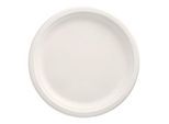 Papstar Zuckerrohr-Teller (Bagasse) Ø 26 cm weiß, schnittfest, Mikrowelle 800 W, EN 13432, 50er Pack