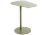 Beistelltisch, Grün, Metall, organisch, Säule, rund, Bodenplatte, 38x60x53 cm, Wohnzimmer, Wohnzimmertische, Beistelltische, Beistelltische Metall