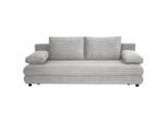 Xora Schlafsofa Taras, Grau, Kunststoff, 2-Sitzer, Füllung: Schaumstoff, 197x77x81 cm, Stoffauswahl, Wohnzimmer, Sofas & Couches, Schlafsofas, Schlafsofas mit Bettkasten