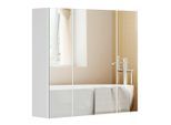 Mid.you Spiegelschrank, Weiß, Holzwerkstoff, 60x55x15 cm, Badezimmer, Badezimmerspiegel, Spiegelschränke