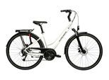 Trekkingrad KROSS "Damen-Trekkingrad 28" Trans 3.0 weiß 24 Gänge" Gr. 43, weiß (weiß, schwarz), Fahrräder, Damen, 43cm, 28 Zoll (71,12cm) hinten: 28 Zoll (71,12cm), KROSS Damen-Trekkingrad 28" Trans 3.0 weiß 24 Gänge