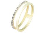 Fingerring ADELIA´S "Damen Ring aus 333 Gold mit Zirkonia" Gr. 52, gold, Fingerringe, Damen, 52, Fingerring