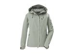 Funktionsjacke KILLTEC "KOS 67 WMN JCKT", Damen, Gr. 36, grau (graugrün), Oberseite: 100% Polyester.Rückseite: 100% Polyester, Jacken Funktionsjacke, Wasser- und winddichte, atmungsaktive 3-Lagen Jacke