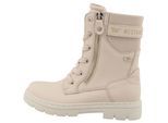 Winterstiefel MUSTANG SHOES "Monica", Mädchen, Gr. 31, beige, Lederimitat, Textil, Basic, Schuhe Winterstiefel, Stiefel, Boots mit Reißverschluss