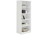 Xora Regal , Weiss , Holzwerkstoff , 4 Fächer , 55x148x36 cm , Typenauswahl, Beimöbel erhältlich , Wohnzimmer, Regal, Bücherregale