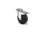 CASCOO Rückenlochlenkrolle mit Totalfeststeller ø 80 mm Serie P4S4 Rollenlager (BBH35W0080P4S4R0N)