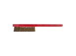 KS Tools BRONZEplus Handbürste, Zinnbronzedraht, gewellt, 4 Reihen (963.9585)