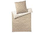 Bettwäsche ELEGANTE "Paws", natur, beige, B/L: 135cm x 200cm, 1 Stk., 1 Stk., Mako-Satin, B/L: 80cm x 80cm, 2 Stk., Mako-Satin, Obermaterial: 100% Baumwolle, Bettwäsche, Bettwäsche, angenehmes Hautgefühl