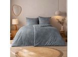 Bettwäsche ESTELLA "Pippa", grau (graphit), B/L: 155cm x 220cm, 1 Stk., 1 Stk., Mako-Interlock-Jersey, B/L: 80cm x 80cm, 2 Stk., Mako-Interlock-Jersey, Obermaterial: 100% Baumwolle, Bettwäsche, Bettwäsche