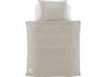 Babybettwäsche TRÄUMELAND "Jersey Kuschelhase", grün, B/L: 80cm x 80cm, 1 Stk., 1 Stk., Jersey, B/L: 40cm x 35cm, 2 Stk., Jersey, Obermaterial: 100% Baumwolle, Bettwäsche, mit Allover-Print