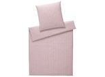 Bettwäsche ELEGANTE "Sandvig", rosa (hibiskus), B/L: 155cm x 220cm, 1 Stk., 1 Stk., Seersucker, B/L: 80cm x 80cm, 2 Stk., Seersucker, Obermaterial: 100% Baumwolle, Bettwäsche, Bettwäsche, angenehmes Hautgefühl
