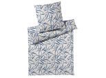 Bettwäsche ELEGANTE "Sweet Grass", blau, B/L: 135cm x 200cm, 1 Stk., 1 Stk., Jersey, B/L: 80cm x 80cm, 2 Stk., Jersey, Obermaterial: 100% Baumwolle, Bettwäsche, Bettwäsche, angenehmes Hautgefühl