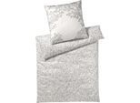 Bettwäsche ELEGANTE "Belle", beige (greige), B/L: 135cm x 200cm, 1 Stk., 1 Stk., Mako-Satin, B/L: 80cm x 80cm, 2 Stk., Mako-Satin, Obermaterial: 100% Baumwolle, Bettwäsche, Bettwäsche, angenehmes Hautgefühl