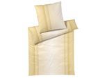 Bettwäsche ELEGANTE "Silhouette", gelb (honiggelb), B/L: 155cm x 220cm, 1 Stk., 1 Stk., Jersey, B/L: 80cm x 80cm, 2 Stk., Jersey, Obermaterial: 100% Baumwolle, Bettwäsche, Bettwäsche, angenehmes Hautgefühl