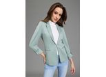 Sweatblazer BRUNO BANANI, Damen, Gr. 36, grün (salbei), Milano Rib, Obermaterial: 76% Polyester, 20% Viskose, 4% Elasthan, unifarben, figurbetont hüftlang, 2-Naht-Ärmel krempelbar, Blazer, hüftlange Blazerform, figurbetonte Passform, mit Reverskragen