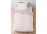 Bettwäsche BIBERNA Gr. 3, rosa (rose), B/L: 155cm x 220cm, Lyocell, B/L: 80cm x 80cm, 2 Stk., Lyocell, 100% Lyocell TENCEL™, Bettwäsche, Bettwäsche