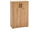 Xora Schuhschrank, Eiche, Kunststoff, 5 Fächer, 70x106x33.5 cm, Garderobe, Schuhaufbewahrung, Schuhschränke