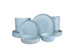 Novel Kombiservice Colori blu, Blau, Keramik, 24-teilig, Uni, 550 ml, Lfgb, lebensmittelecht, Essen & Trinken, Geschirr, Geschirr-Sets, Kombiservice