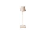 Sigor Akku-Tischleuchte Nuindie, Beige, Metall, rund,rund, warmweiß, 5.6x21x5.6 cm, Lampen & Leuchten, Innenbeleuchtung, Tischlampen, Akku-Tischleuchten